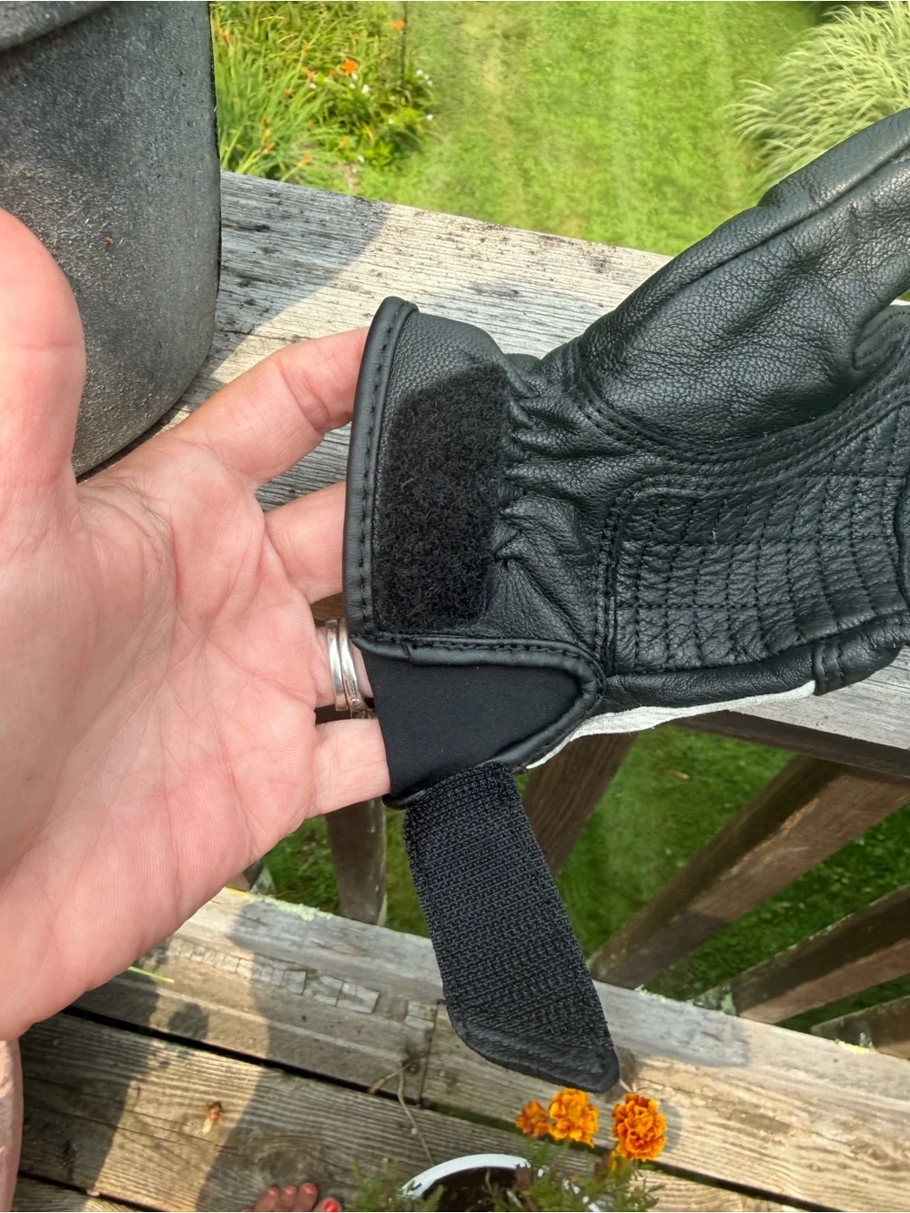 Harley-Davidson Genuine Goatskin Leather Motorcycle Riding Gloves Black M